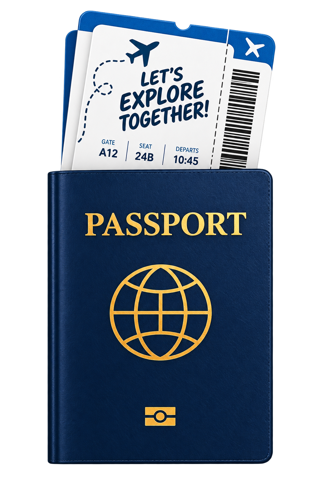 Passport and boarding pass